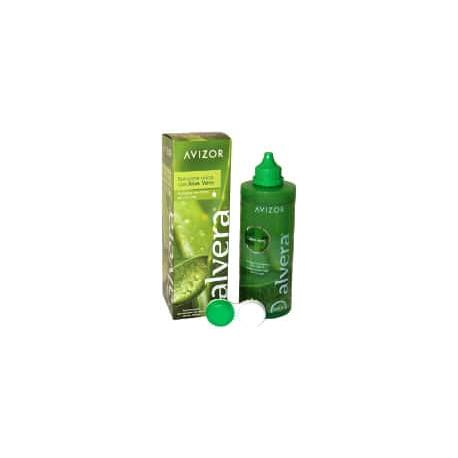 Produit Lentille de ContactAlvera Produits d’entretien pour lentilles Avizor à l’aloe vera 350 ml avec étui à lentilles