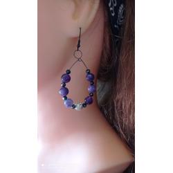 Boucles quartz violettes