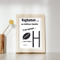 affiche rugbyman
