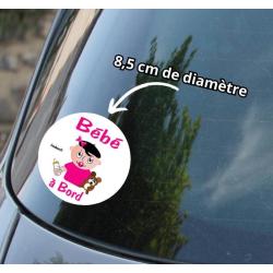 autocollant pour voiture bébé à bord fille